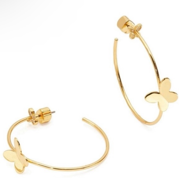 KATE SPADE In A Flutter Butterfly Hoop Earrings - Picture 2 of 8